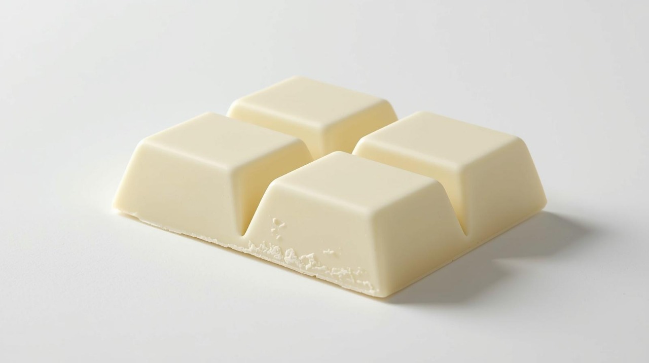 Bars of sea salt caramel chocolate, one broken to show the caramel filling.